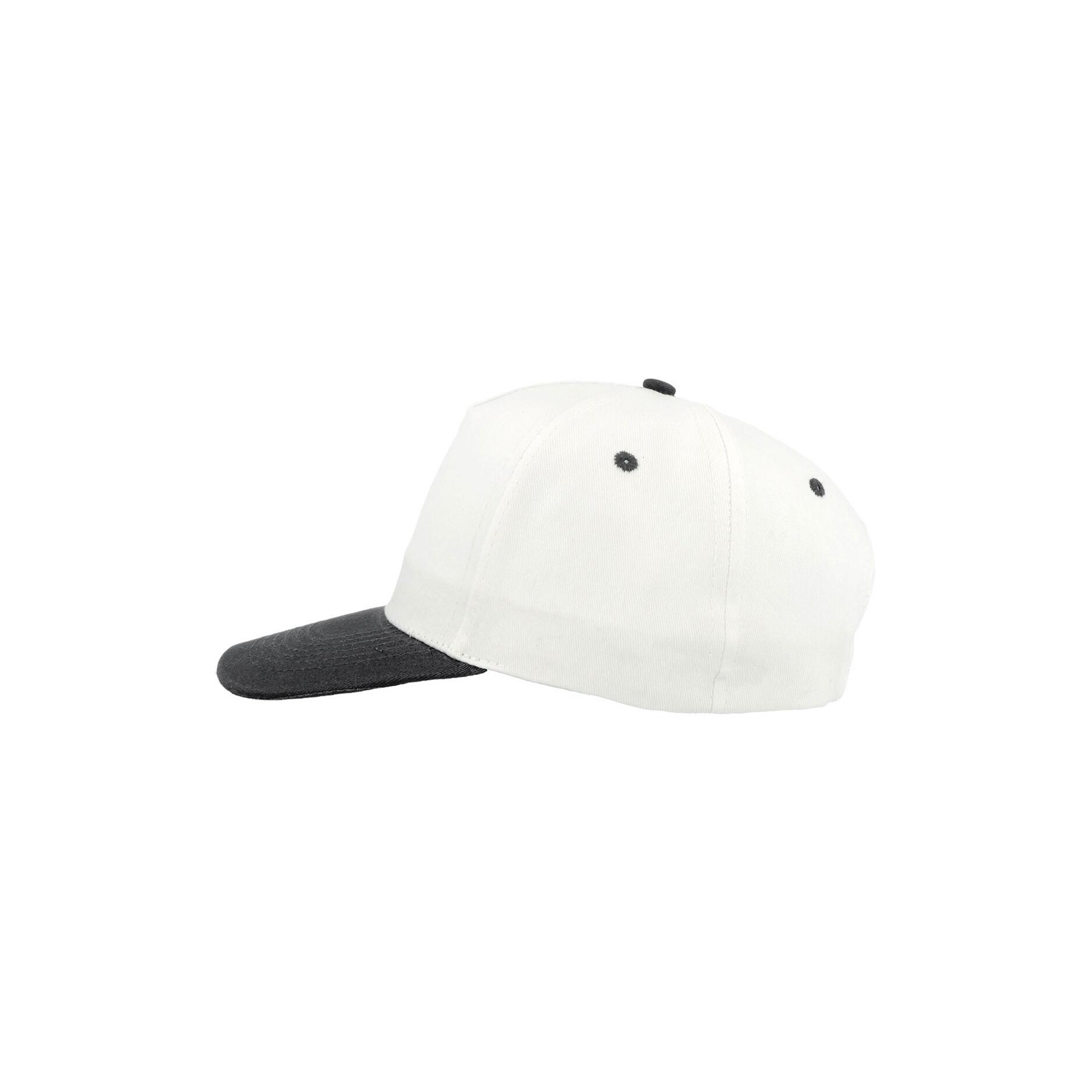 Start 5 Panel Cap (White/Navy) 3/4