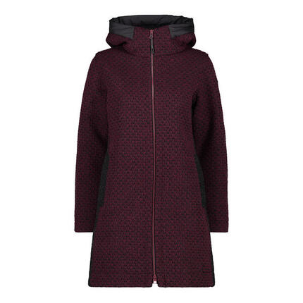 Manteau à capuche wooltech femme CMP