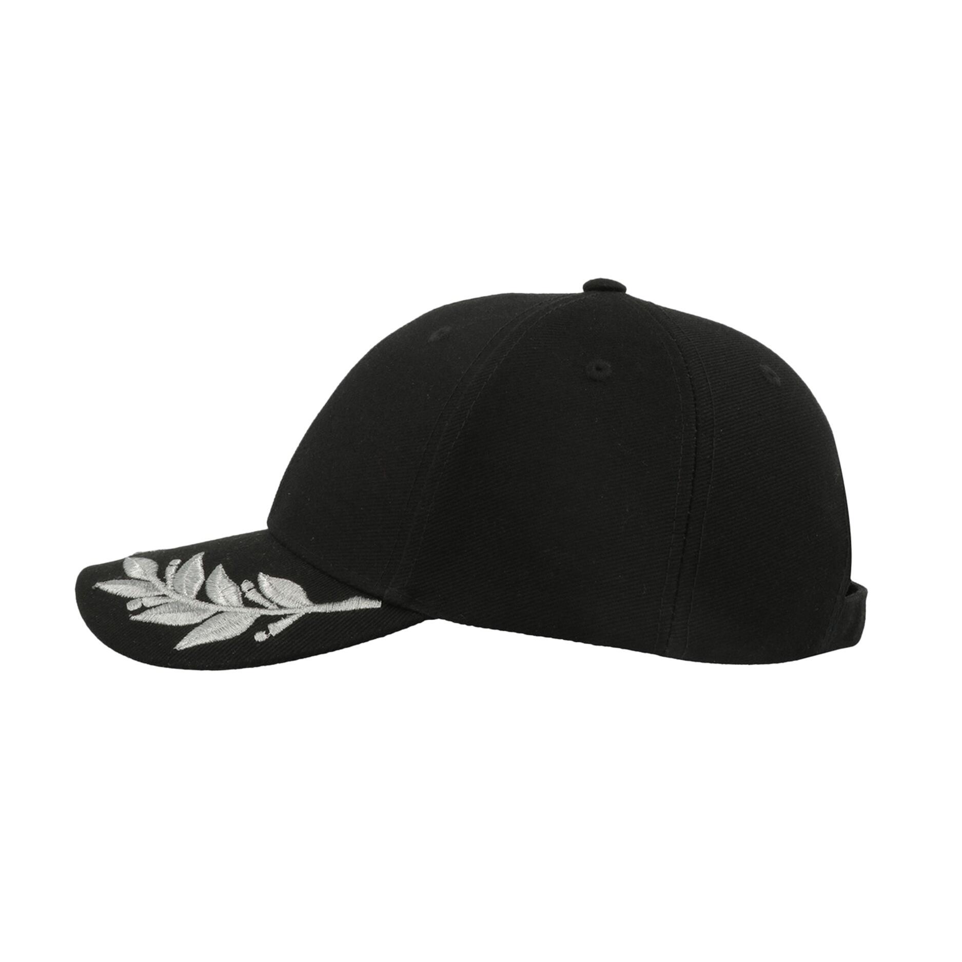 Winner Laurel Embroidered Cap (Black) 3/4