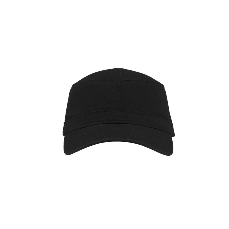 Casquette militaire en serge de coton Mixte (Noir)