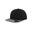 Snap Back flacher Schirm 6 Panel Kappe Damen und Herren Schwarz/Grau