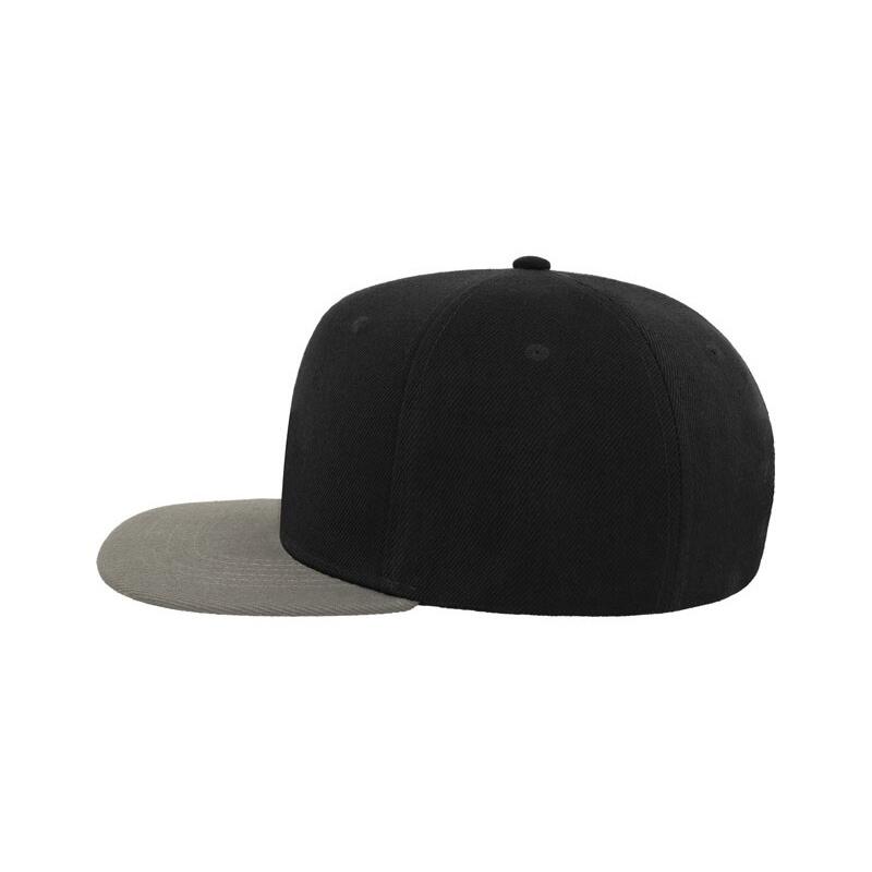 Casquette avec visière plate Mixte (Noir / gris)