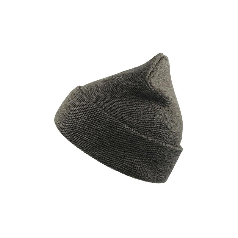 Wind Double Skin Beanie With Turn Up (Grey)