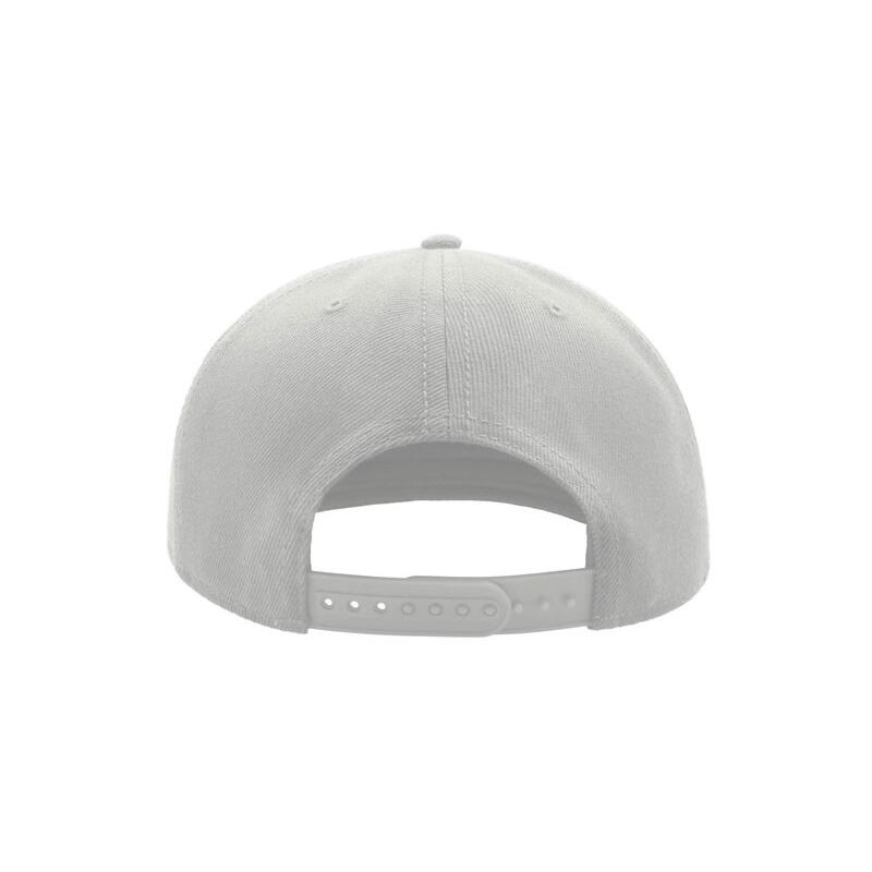 Snap Back Flat Visor 6 Panel Cap (White/Black) 2/4