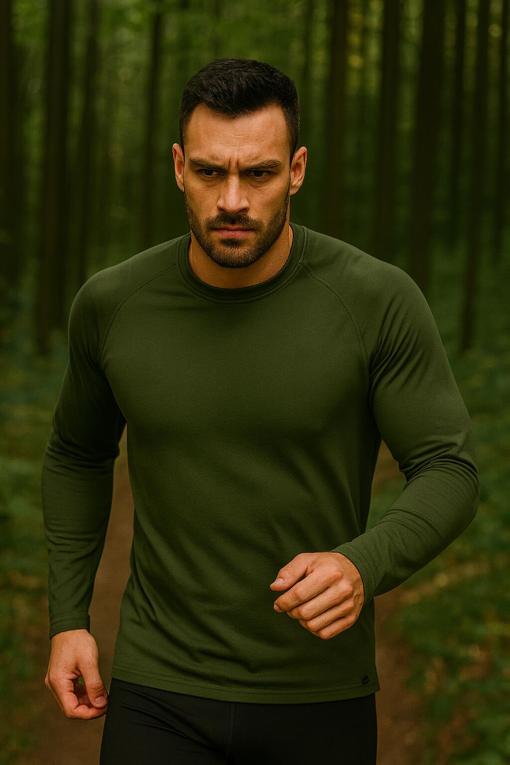 T-shirt da uomo in lana merino ALAN 3/4