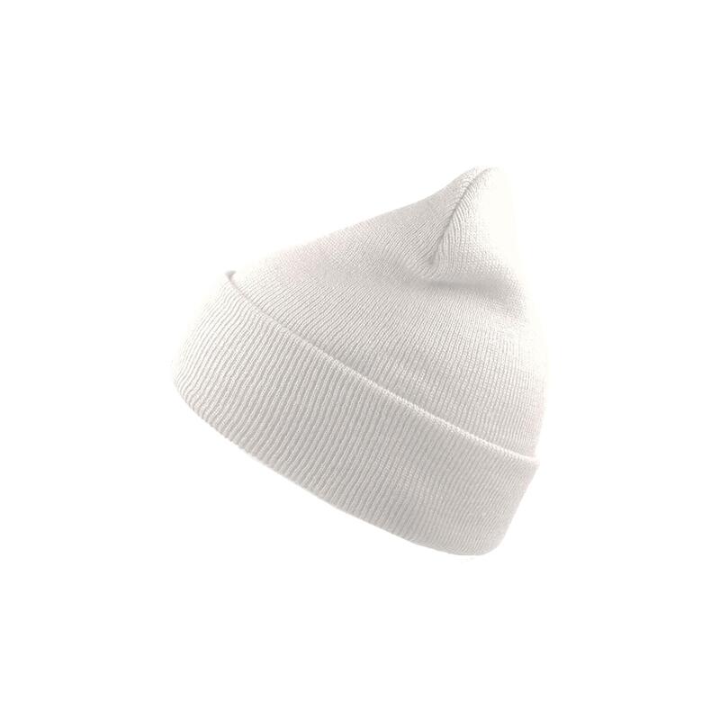 Wind Double Skin Beanie With Turn Up (White)