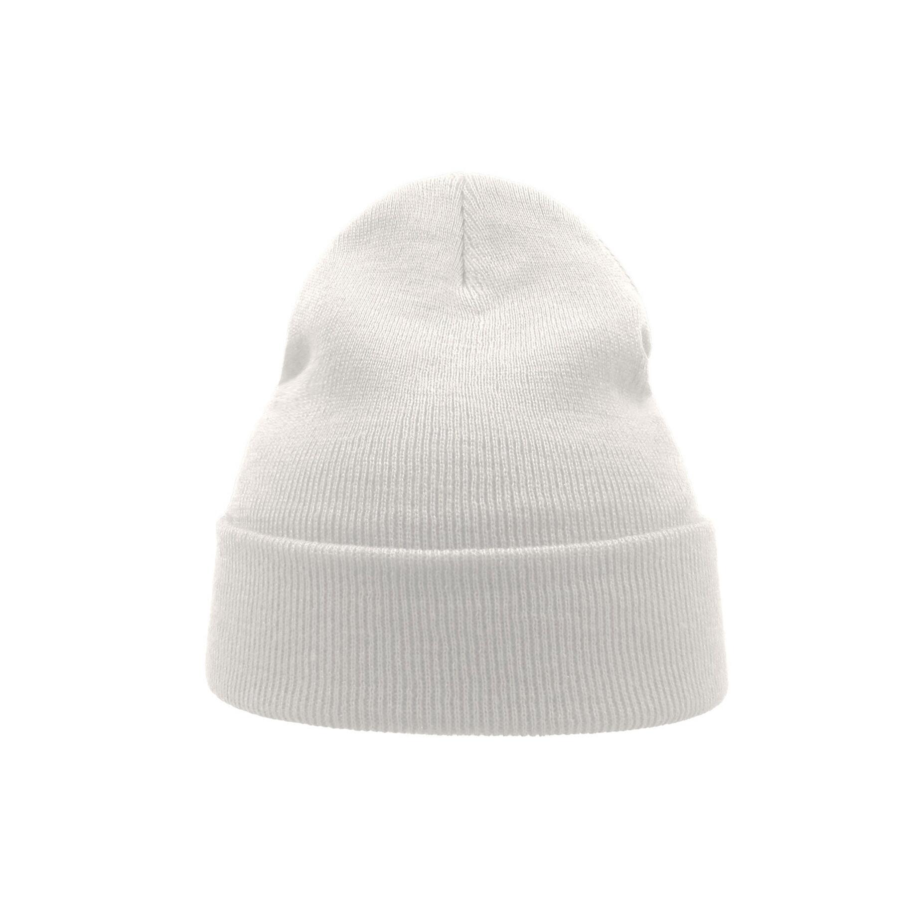 Wind Double Skin Beanie With Turn Up (White) 3/3