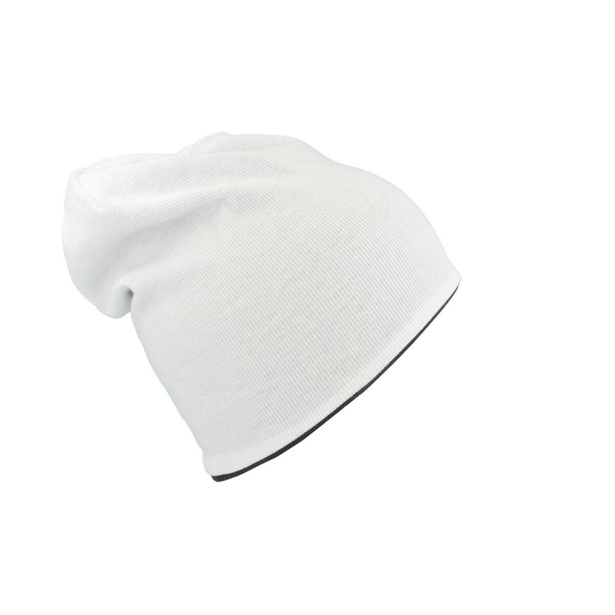 Extreme Reversible Jersey Slouch Beanie (White/Black) 2/4