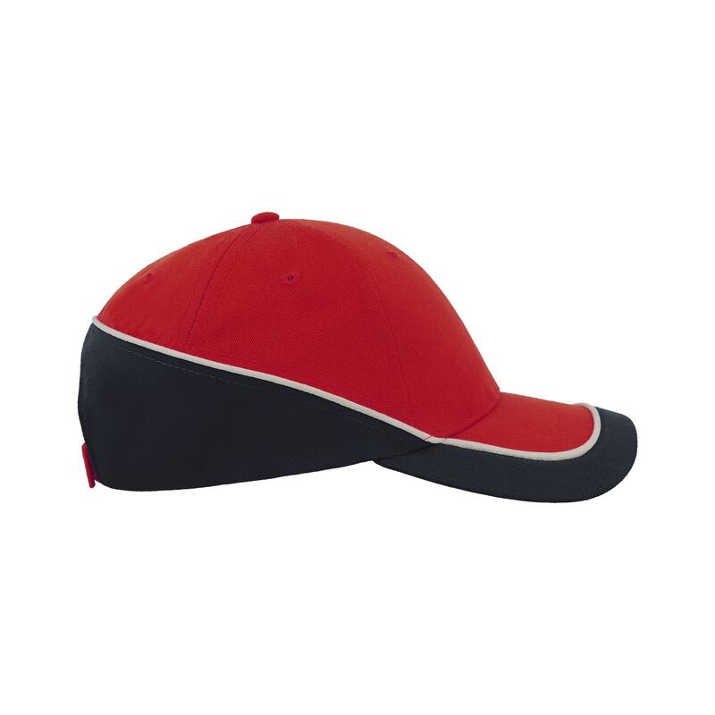 Racing Teamwear Baseballkappe mit 6 Paneelen Damen und Herren Rot/Marineblau
