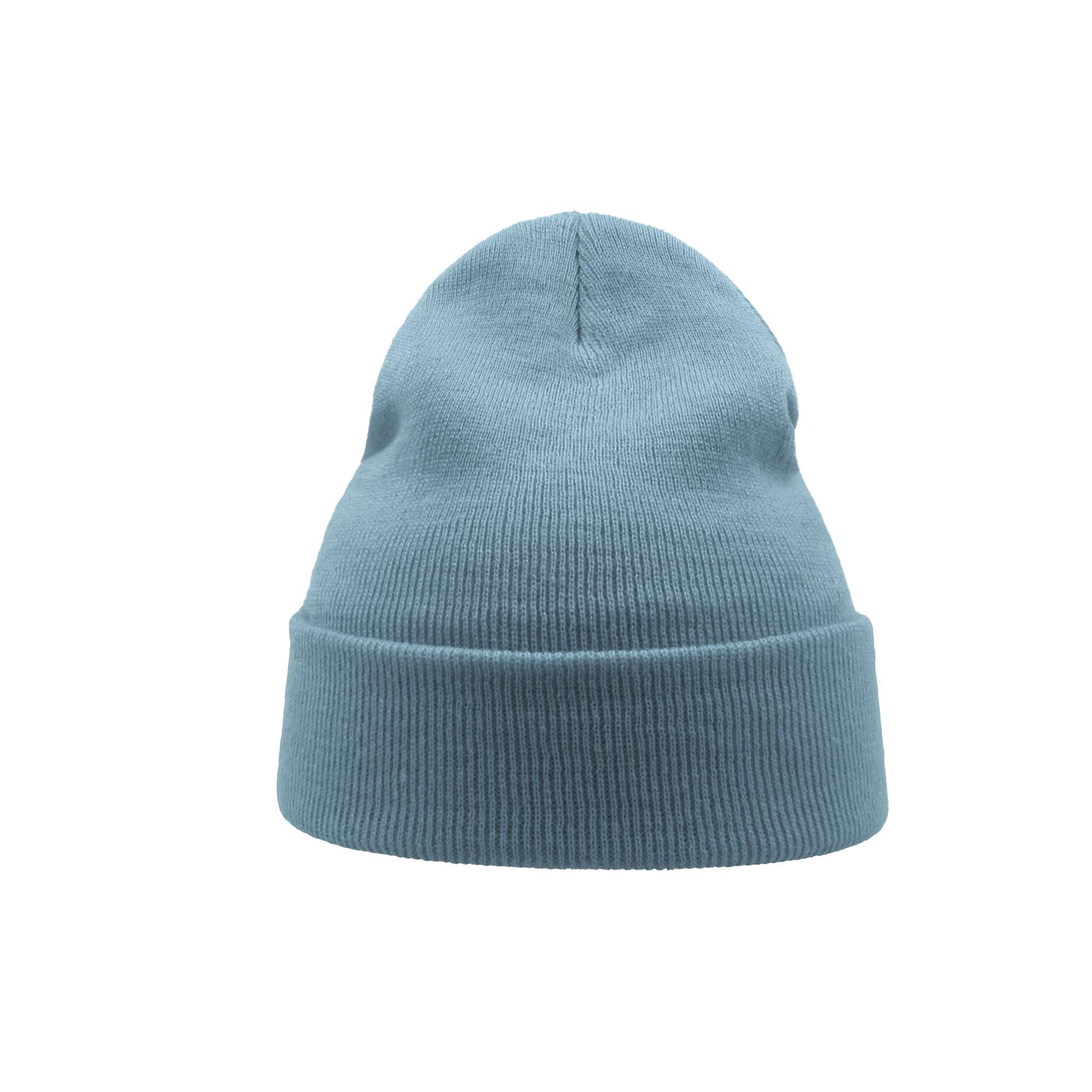 Wind Double Skin Beanie With Turn Up (Light Blue) 3/3