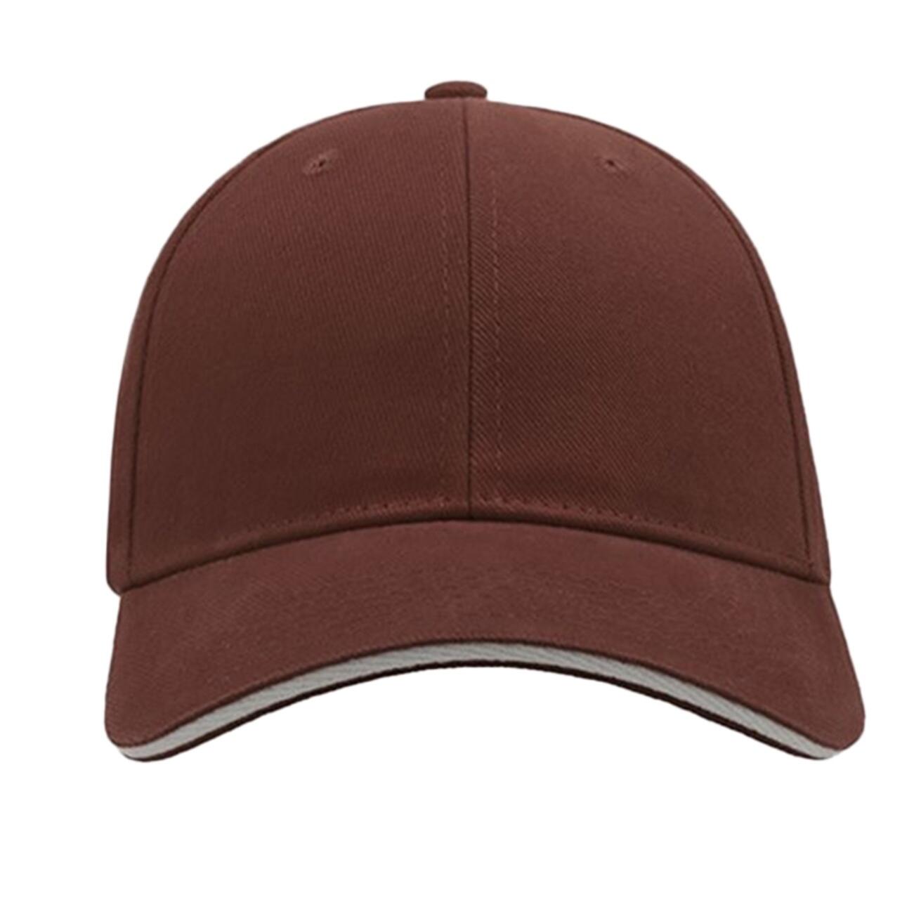 Liberty Sandwich Heavy Brush Cotton 6 Panel Cap (Brown) 3/3