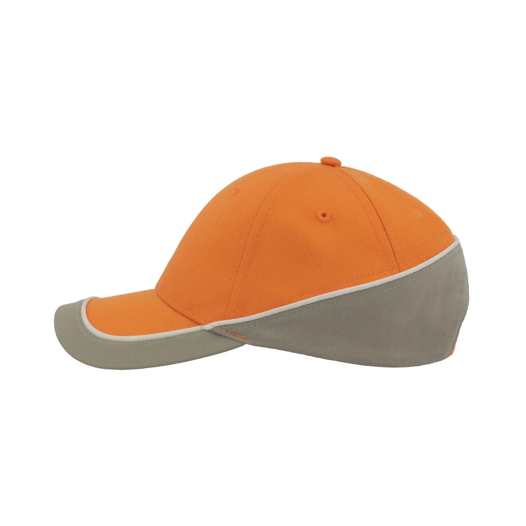 Racing Teamwear 6 Panel Cap (Orange/Grey) 3/4