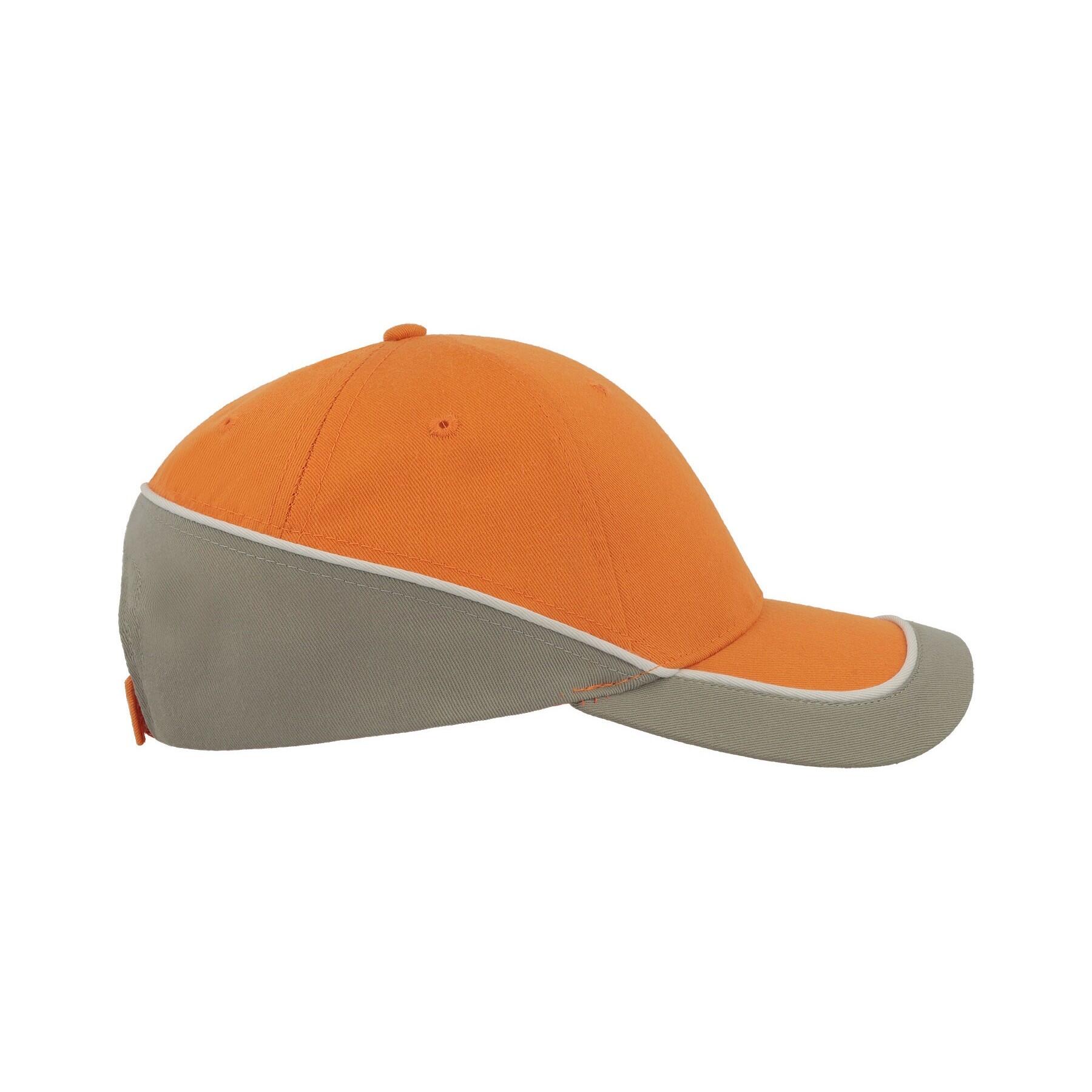 Racing Teamwear 6 Panel Cap (Orange/Grey) 4/4