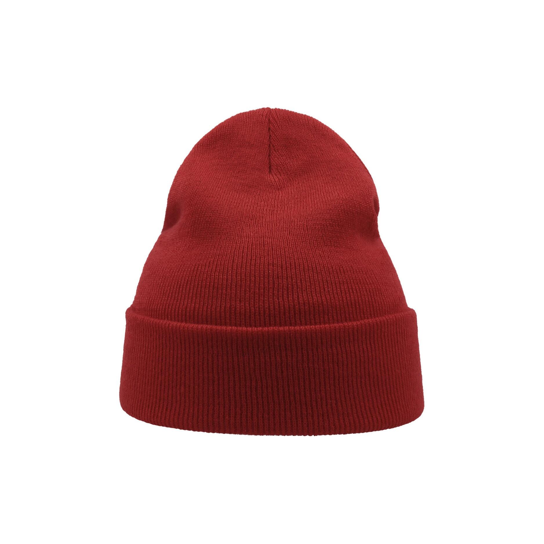 Wind Double Skin Beanie With Turn Up (Off Red) 3/3