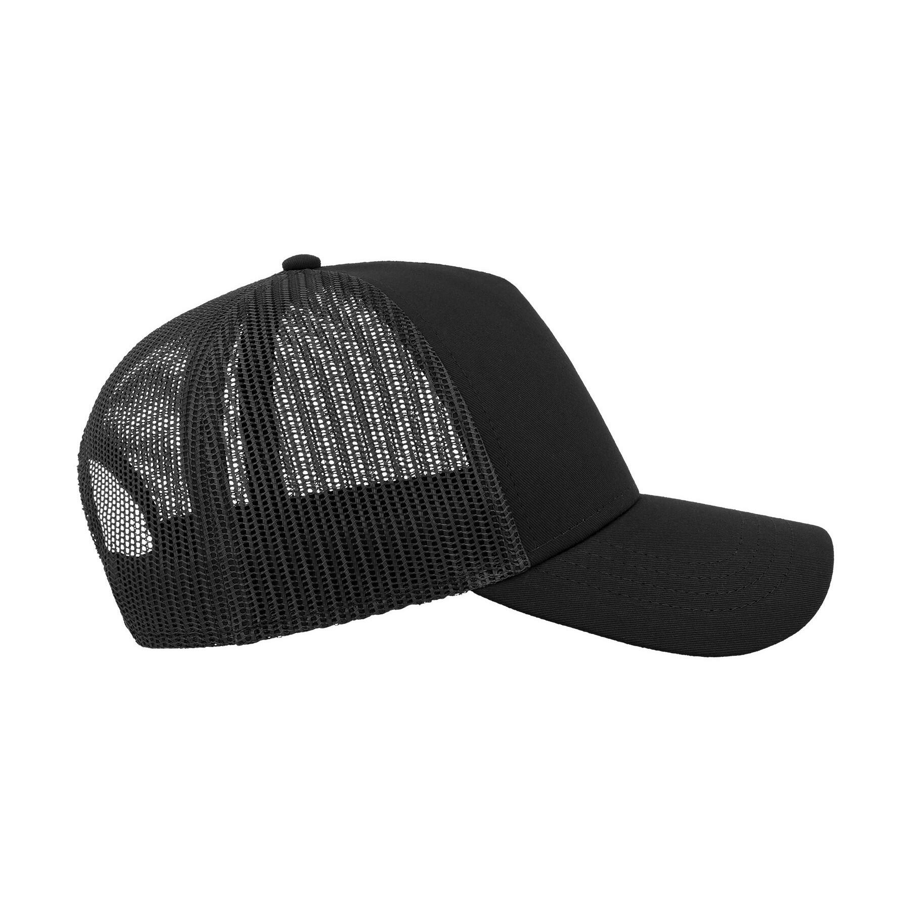 Rapper Cotton 5 Panel Trucker Cap (Black/Black) 4/4