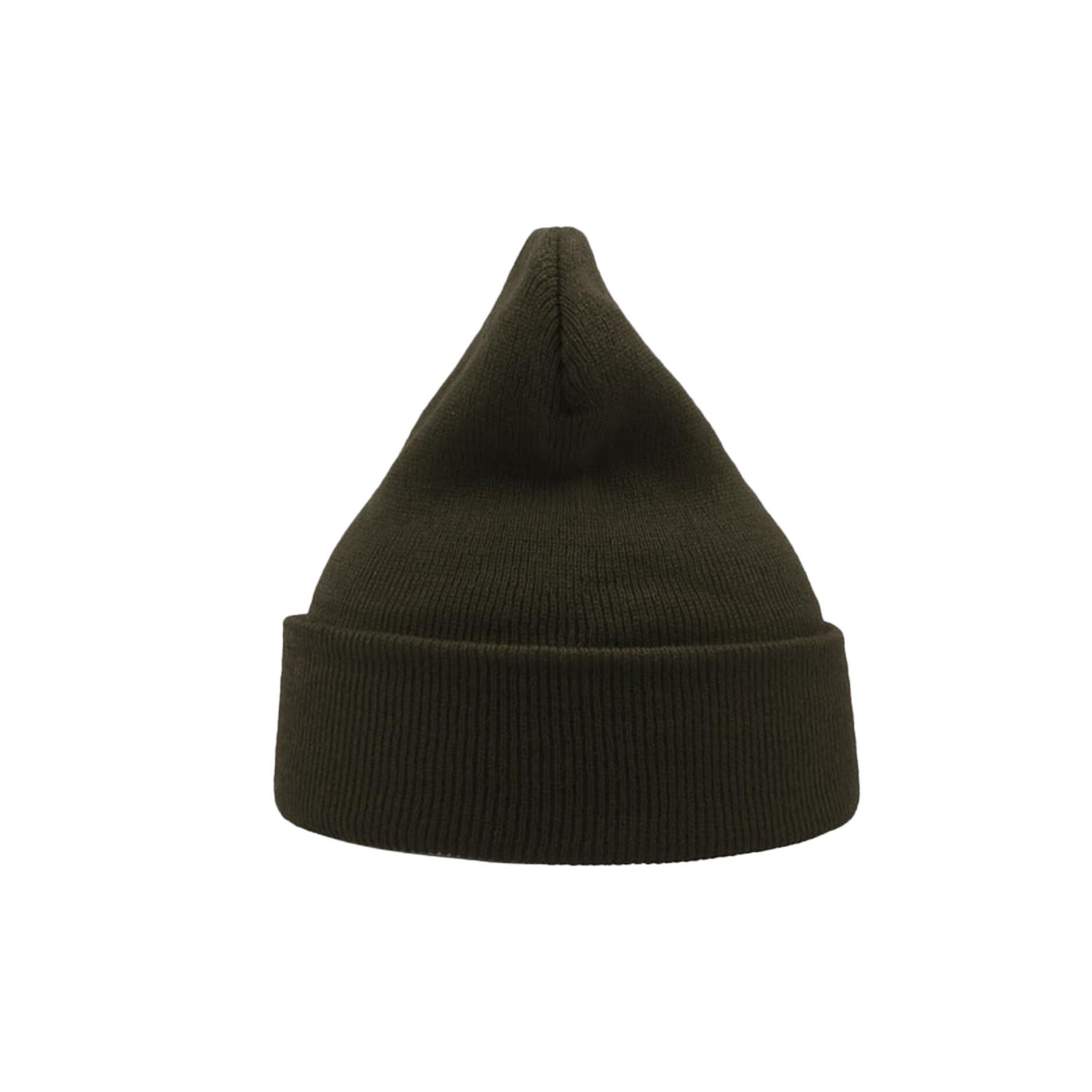 Wind Double Skin Beanie With Turn Up (Olive) 2/3