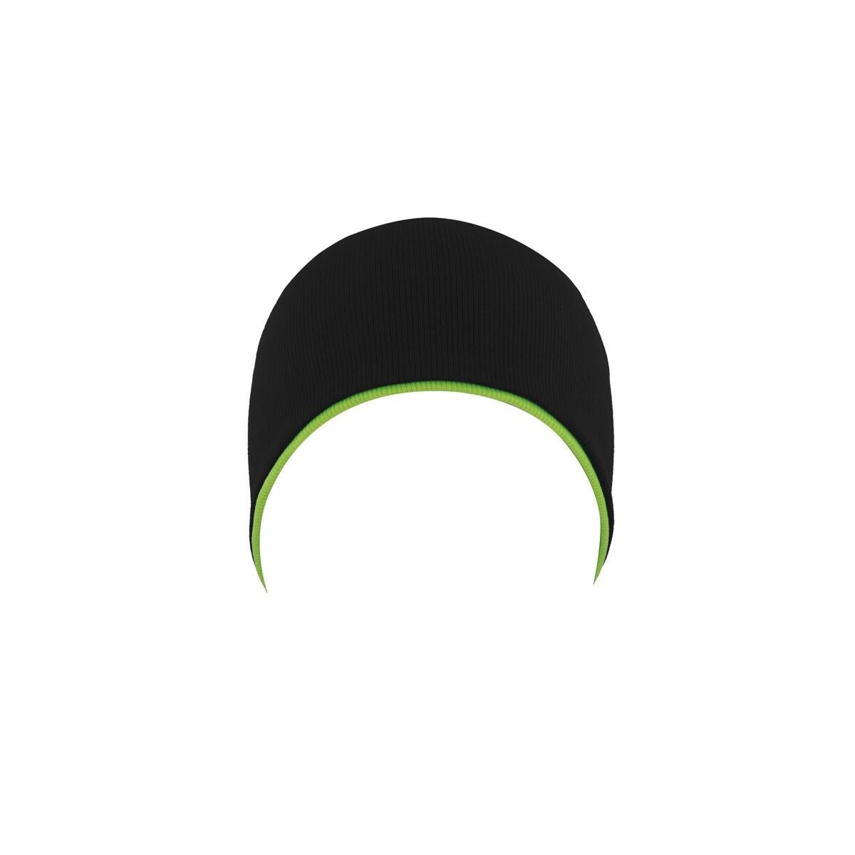 Extreme Reversible Jersey Slouch Beanie (Black/Safety Green) 4/4