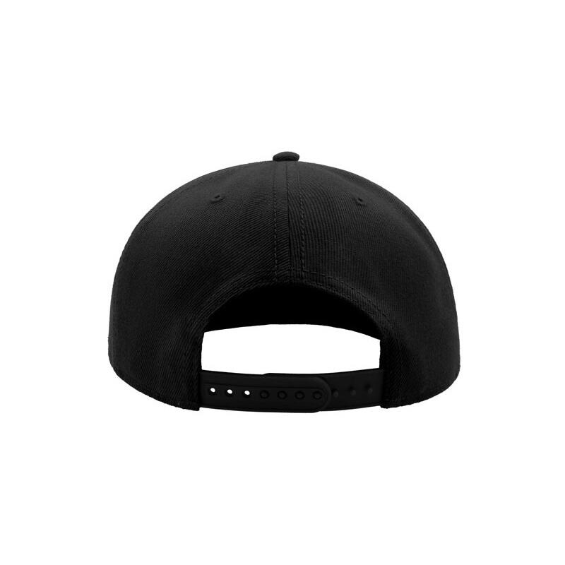 Casquette avec visière plate Mixte (Noir)