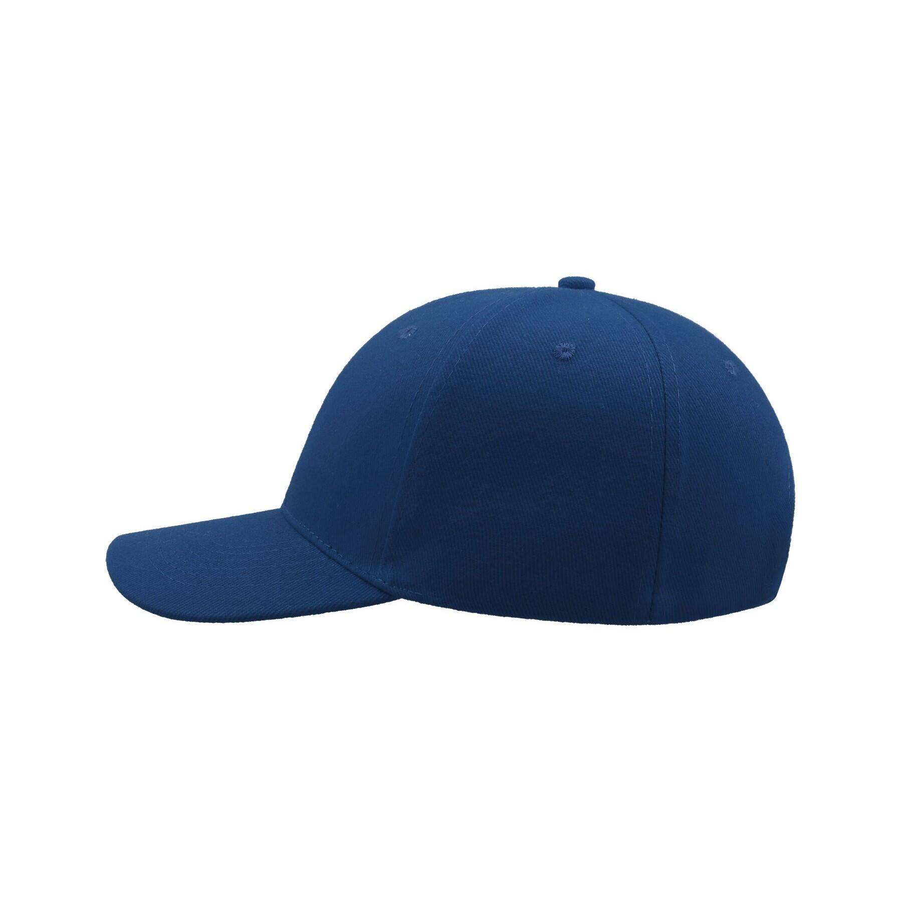 Liberty Six Brushed Cotton 6 Panel Cap (Royal) 3/4