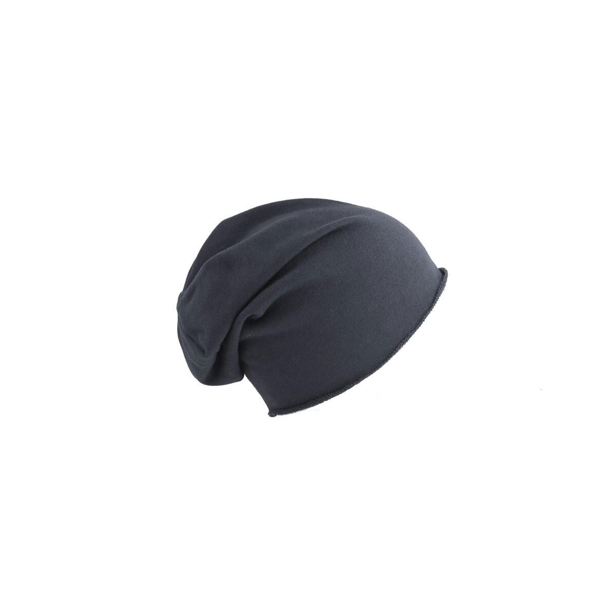 Brooklin Raw Edge Jersey Beanie (Navy) 2/4