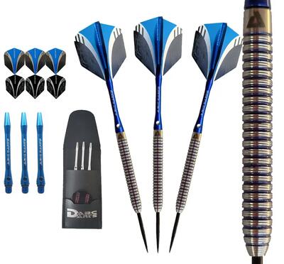 Dartpijlen 90% - originals ghostgrip blauw - 24 gram