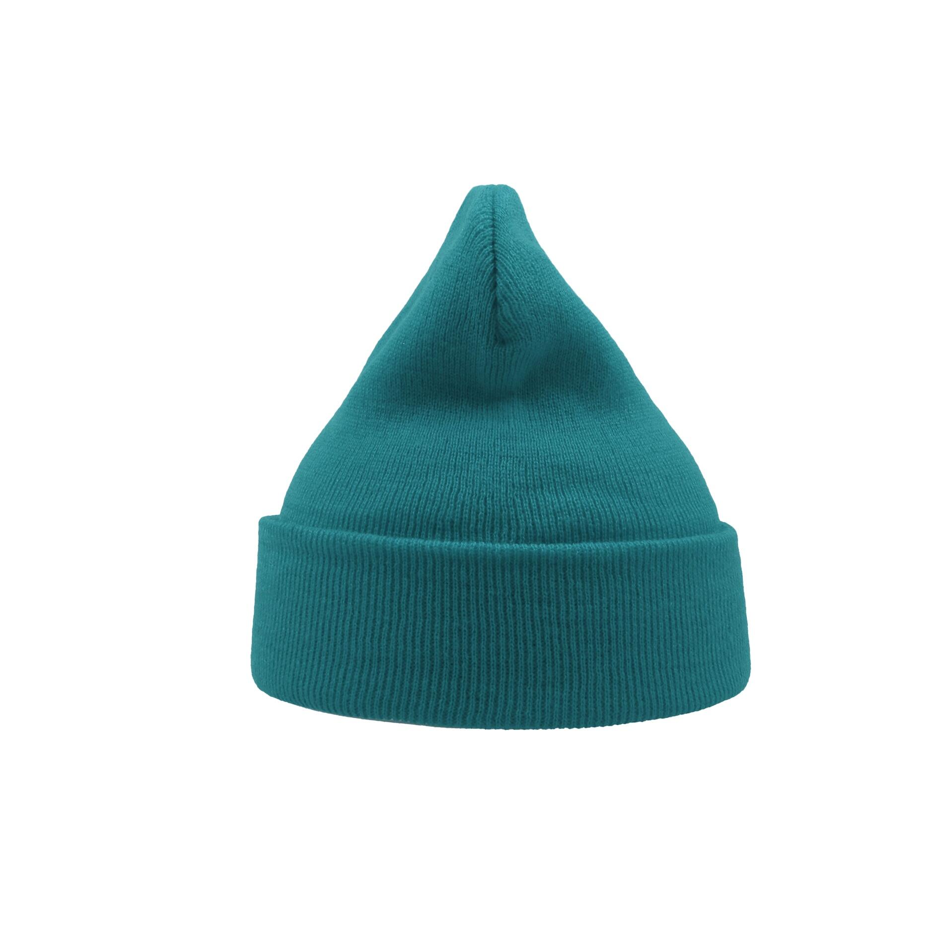 Wind Double Skin Beanie With Turn Up (Turquoise) 2/3