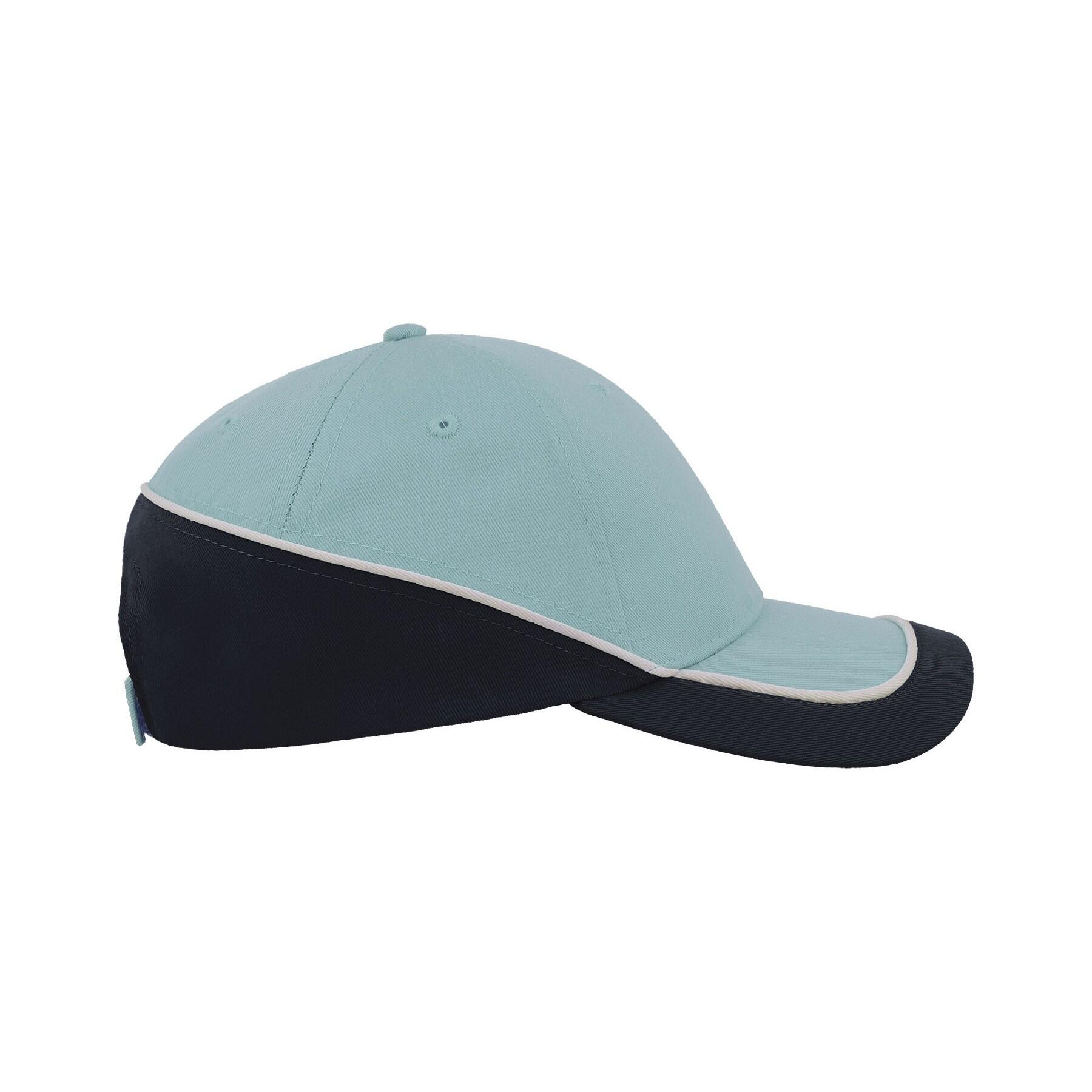 Racing Teamwear 6 Panel Cap (Light Blue/Navy) 4/4