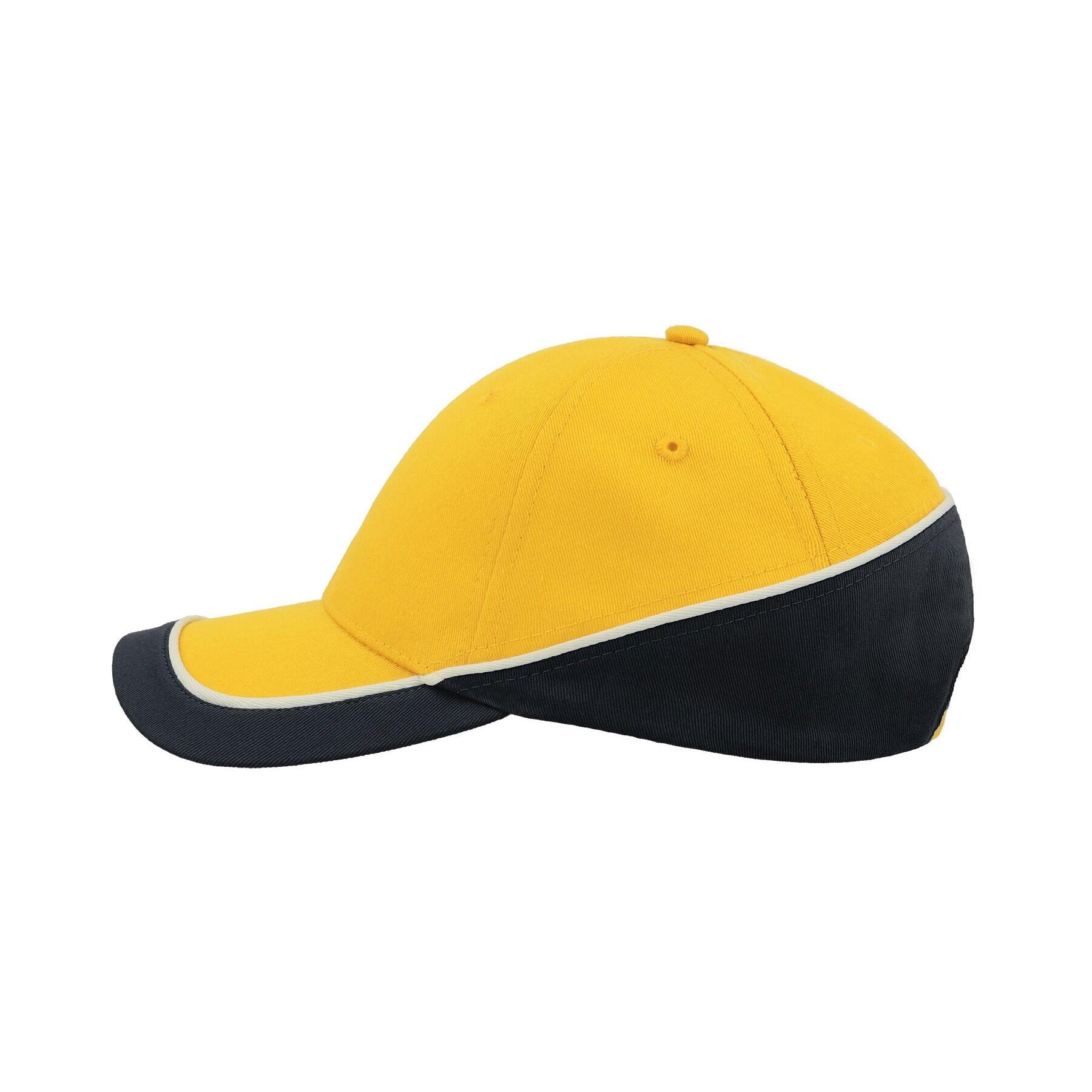 Racing Teamwear 6 Panel Cap (Yellow/Navy) 3/4