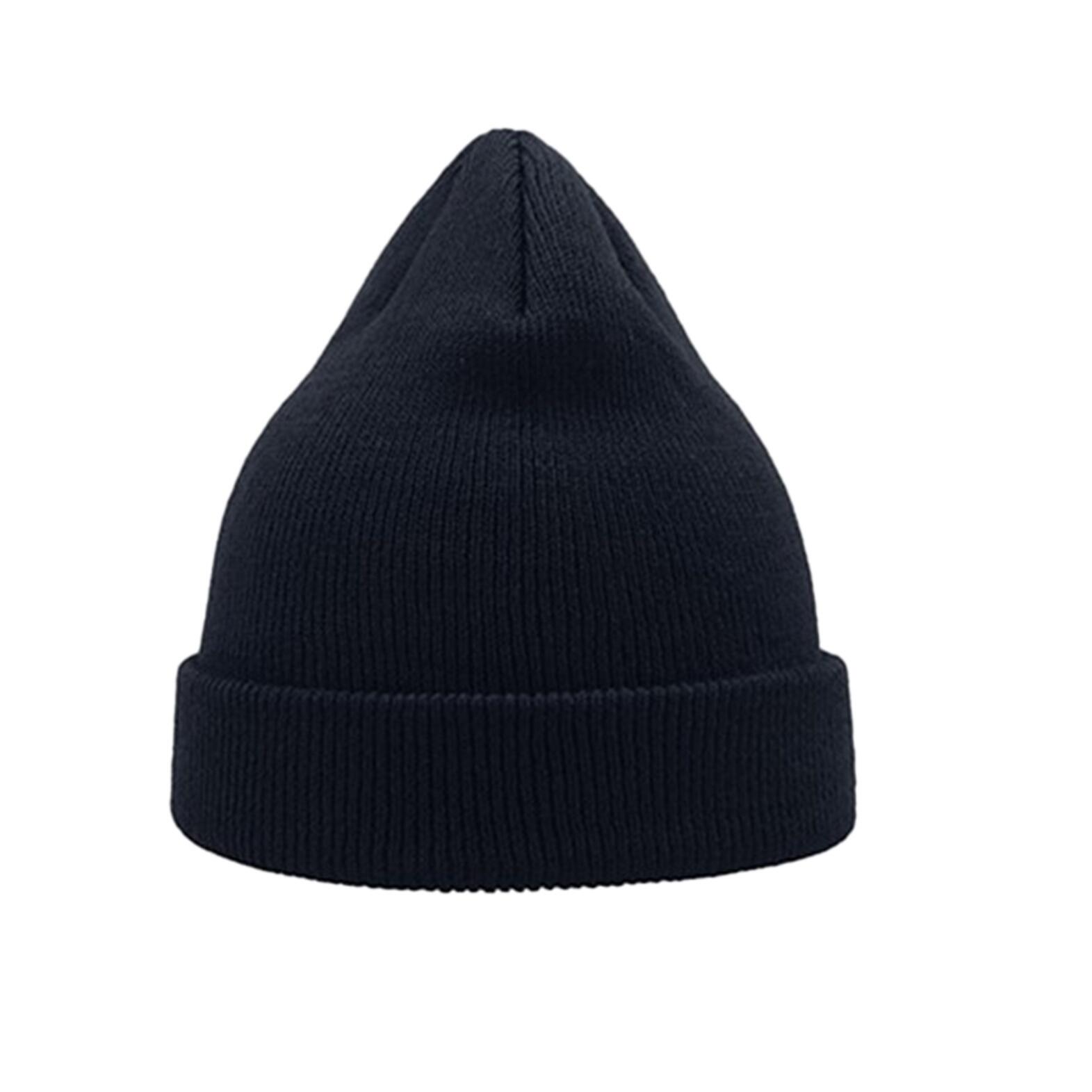 Wind Childrens/Kids Double Skin Beanie With Turn Up (Navy) 2/3