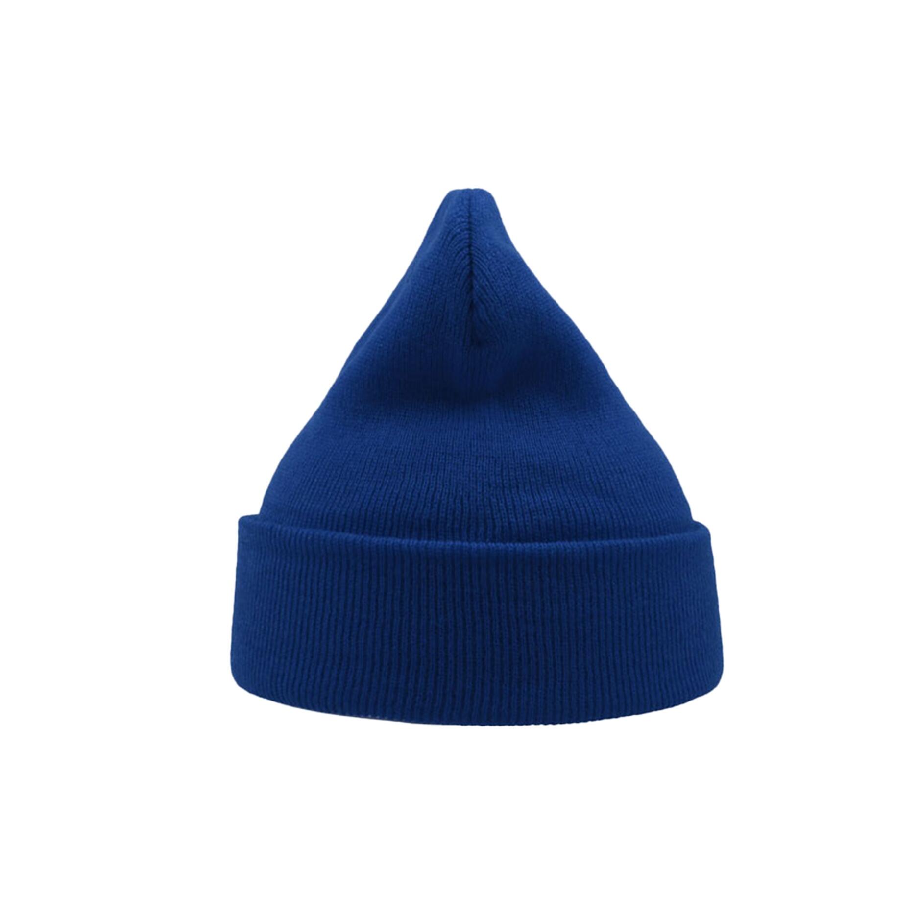 Wind Double Skin Beanie With Turn Up (Royal) 2/3