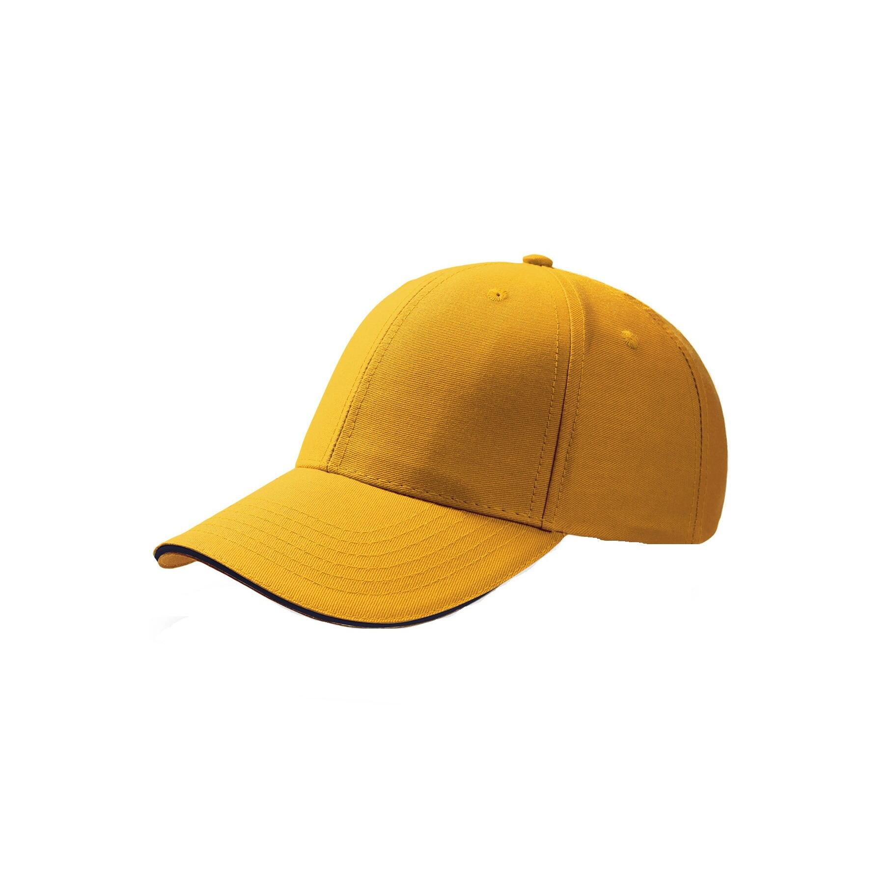 ATLANTIS Sport Sandwich 6 Panel Baseball Cap (Yellow)