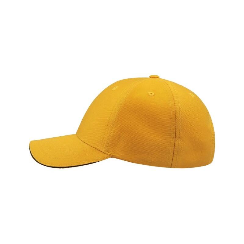 Sport Sandwich 6 Panel Baseball Cap (Yellow) 3/4