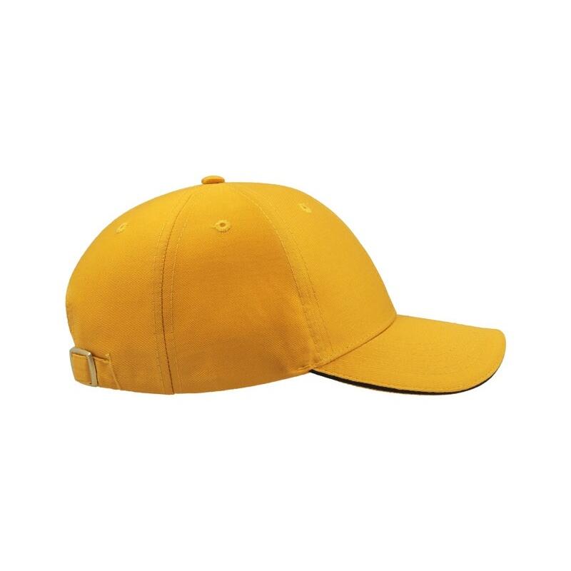 Sport Sandwich 6 Panel Baseball Cap (Yellow) 4/4