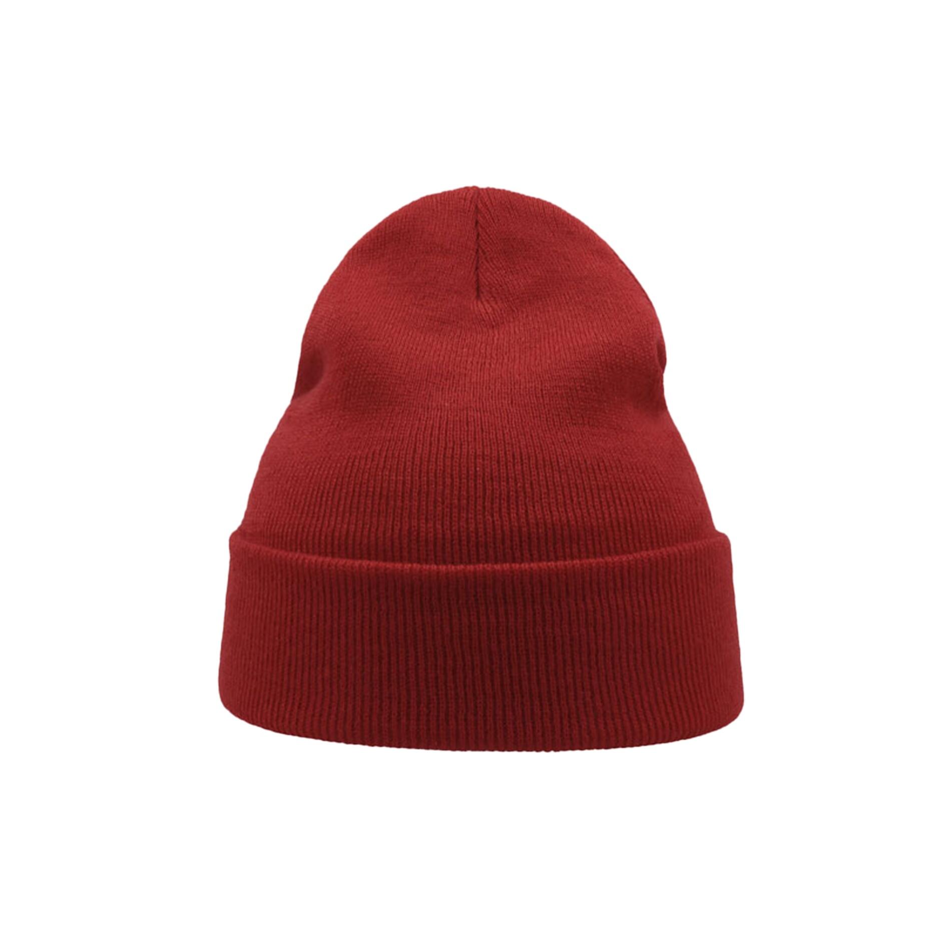 Wind Double Skin Beanie With Turn Up (Red) 3/3