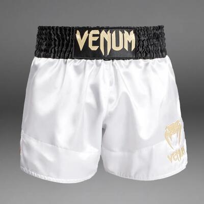 Venum Classic Muay Thai Shorts Black/White/Gold M