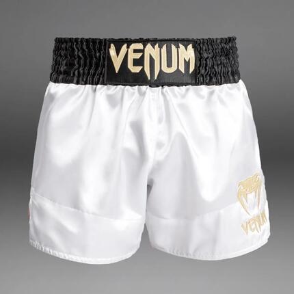 Venum Short Muay Thaï Classic Noir/Blanc/Or M