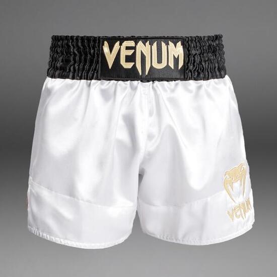Venum Classic Muay Thai Shorts Black/White/Gold M
