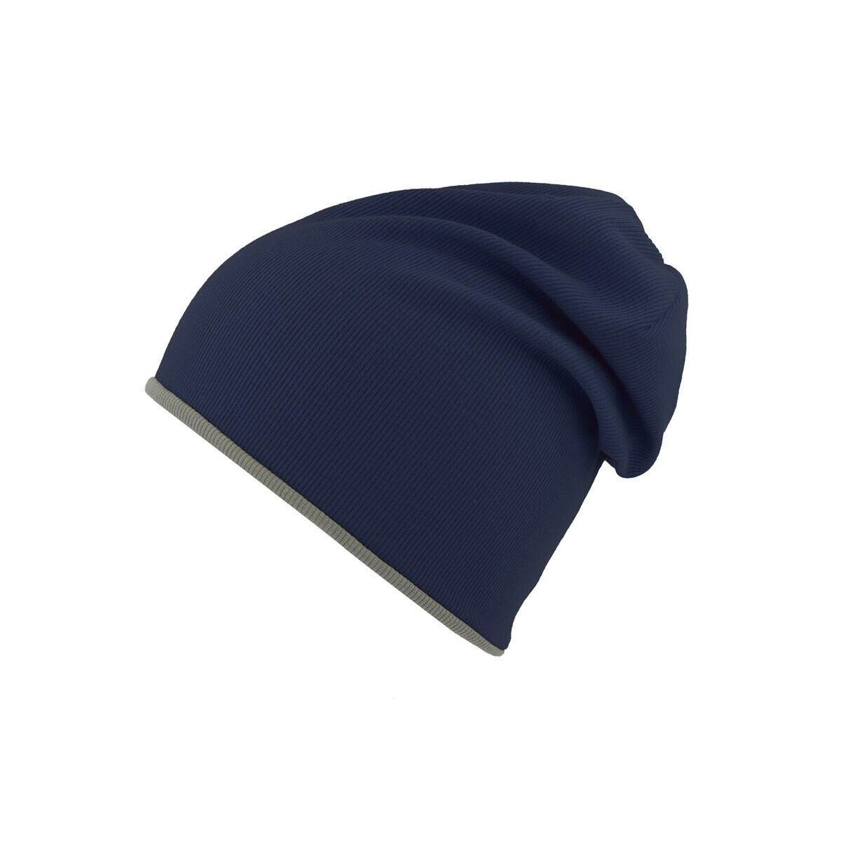 ATLANTIS Extreme Reversible Jersey Slouch Beanie (Navy/Grey)