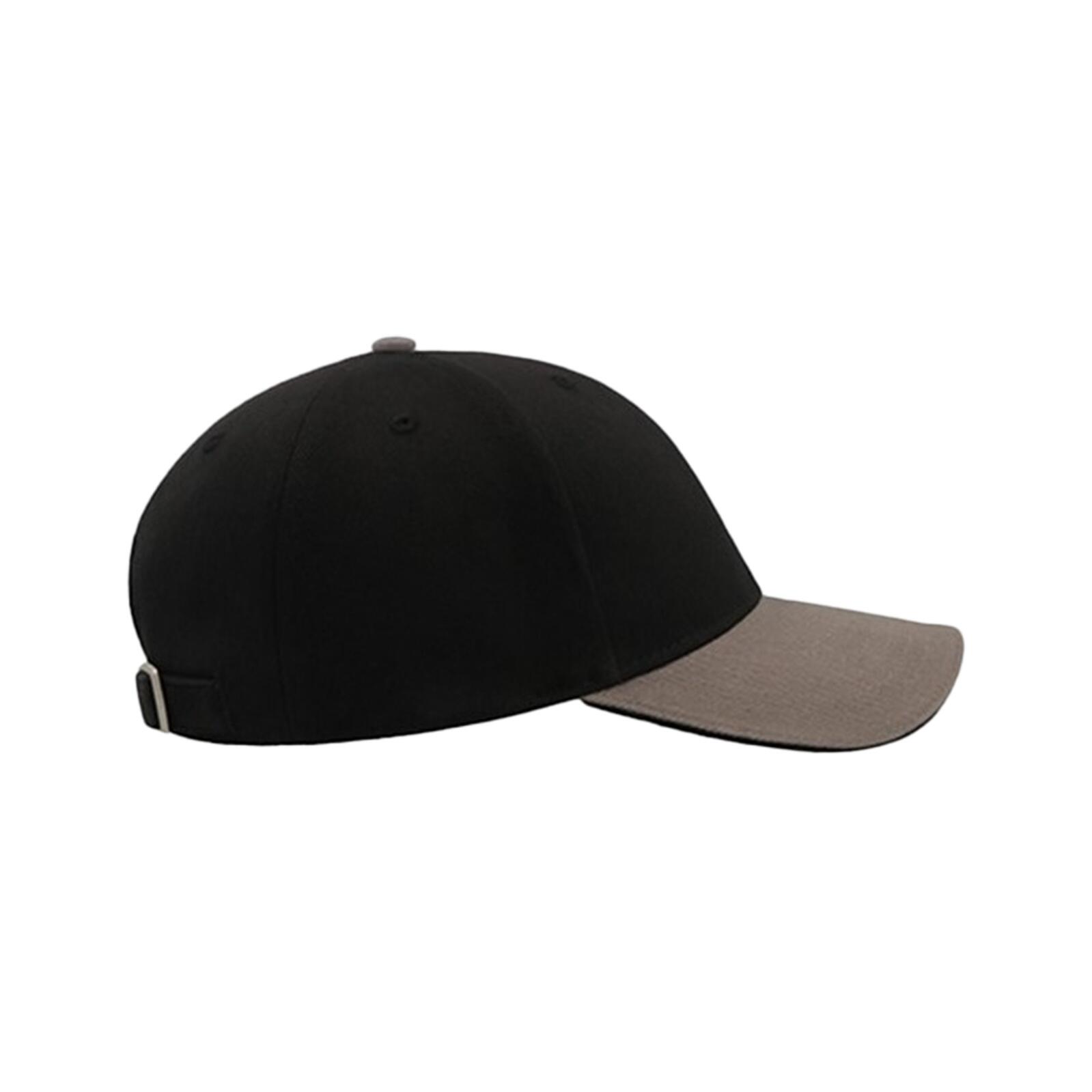 Liberty Sandwich Heavy Brush Cotton 6 Panel Cap (Black/Grey) 1/3