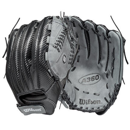 Gant de Baseball - A360 - Softball - Adultes - (Noir/Gris) - 13 pouces