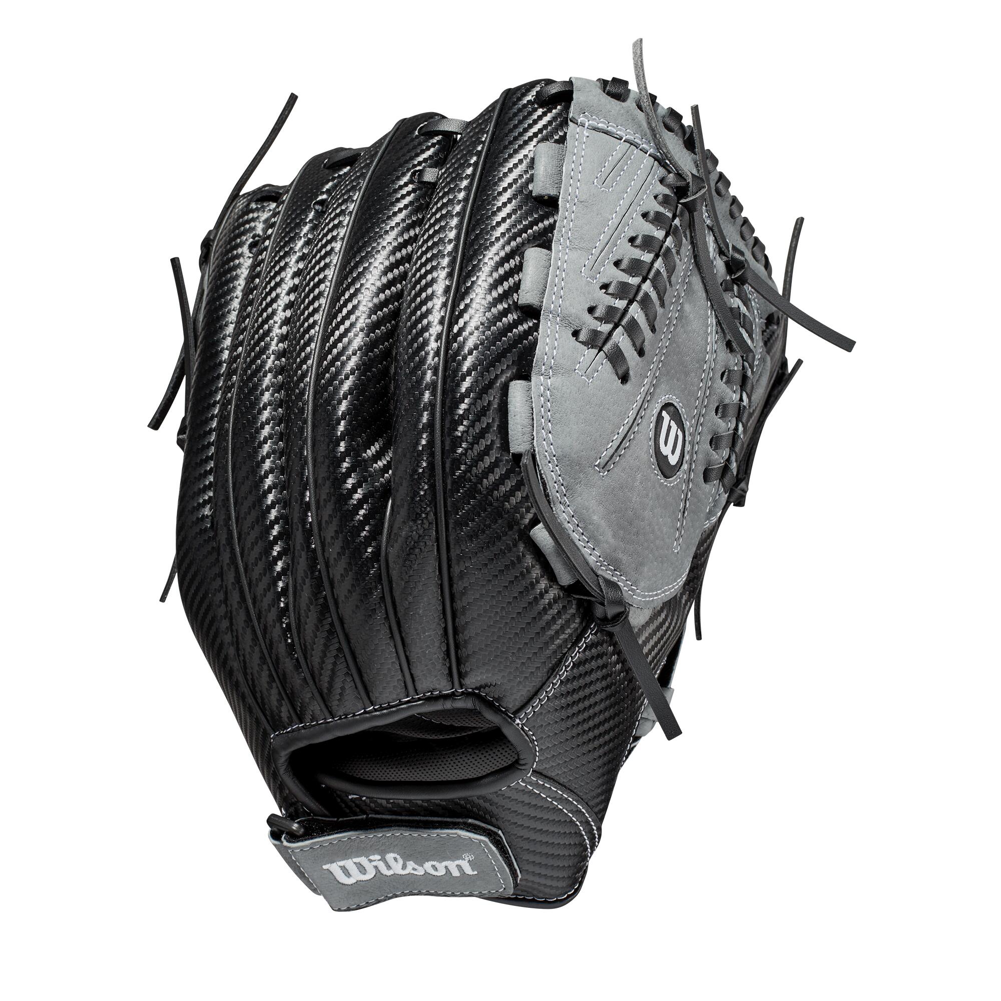 Guante de béisbol - A360 - Softball - Adulto - (Negro/Gris) - 13 pulgadas 2/4