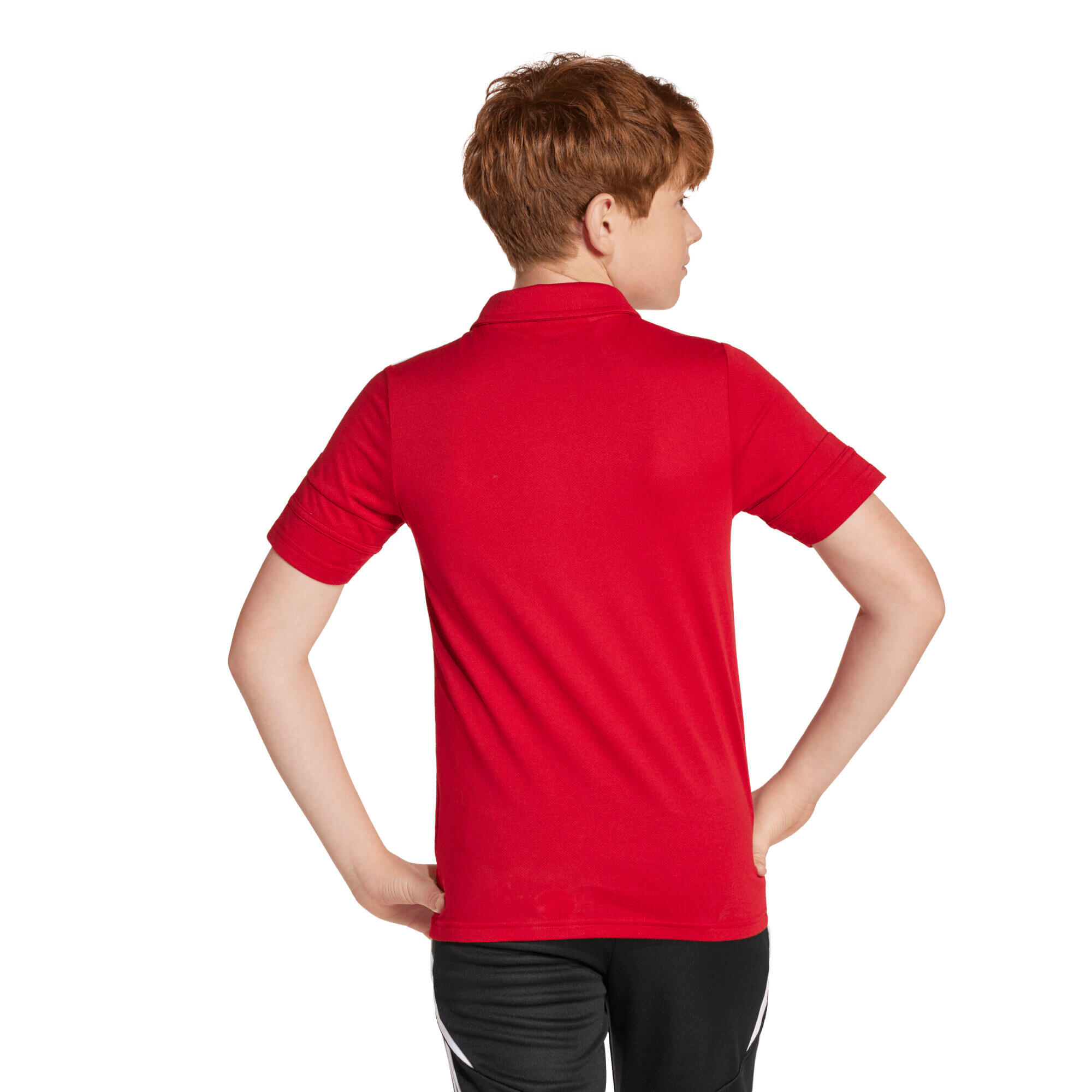 ADIDAS polo enfant manches courtes AEROREADY, coupe régulière, rouge 3/7