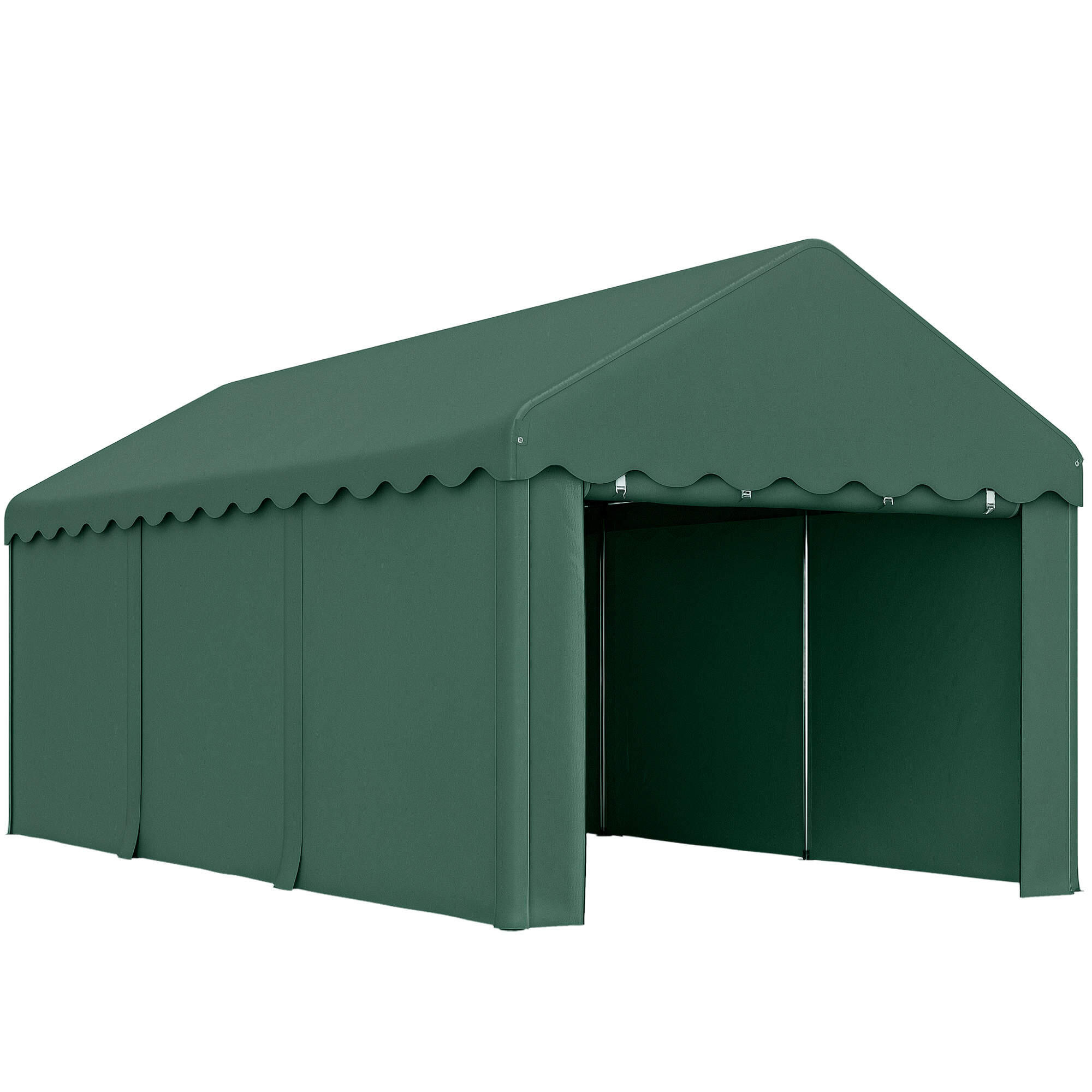 Tenda garagem 594x300x280 cm verde outsunny