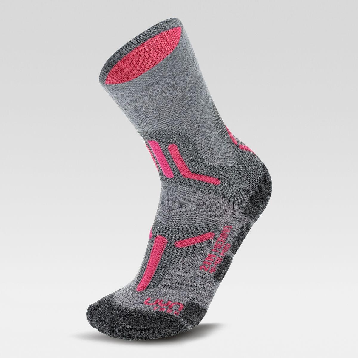 Uyn - Trekking 2in Merino Mid Chaussettes De Randonnée Femme - Chaussettes - Gris - 35/38 - Decathlon