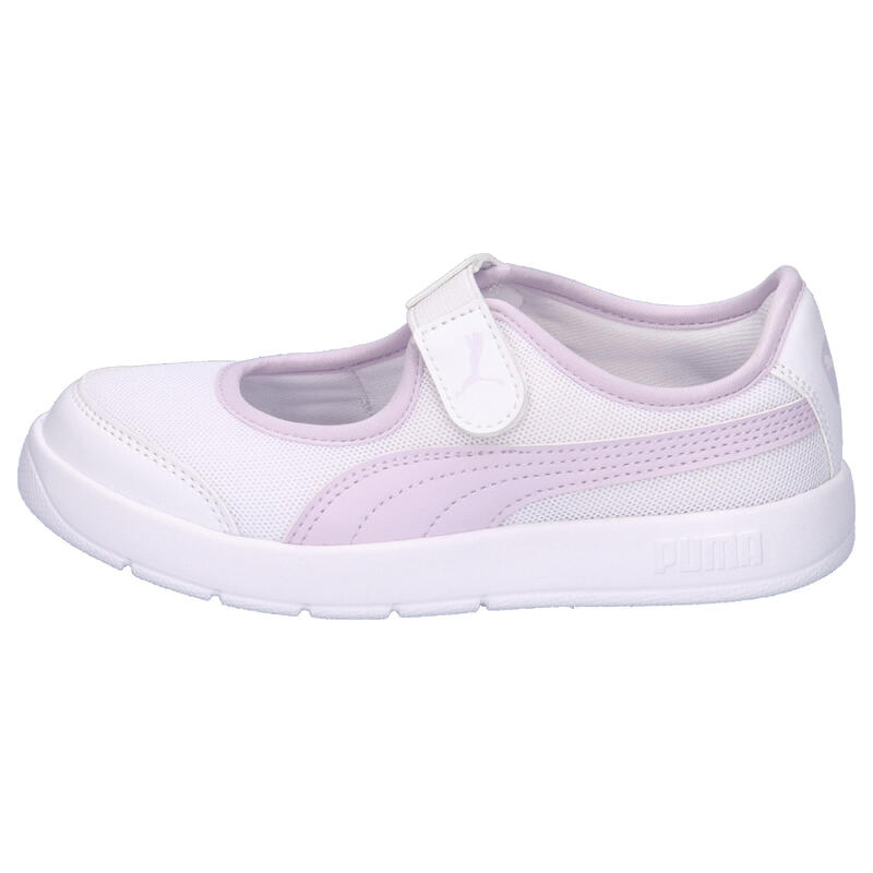 Pantofi sport copii Puma Courtflex V3, Alb