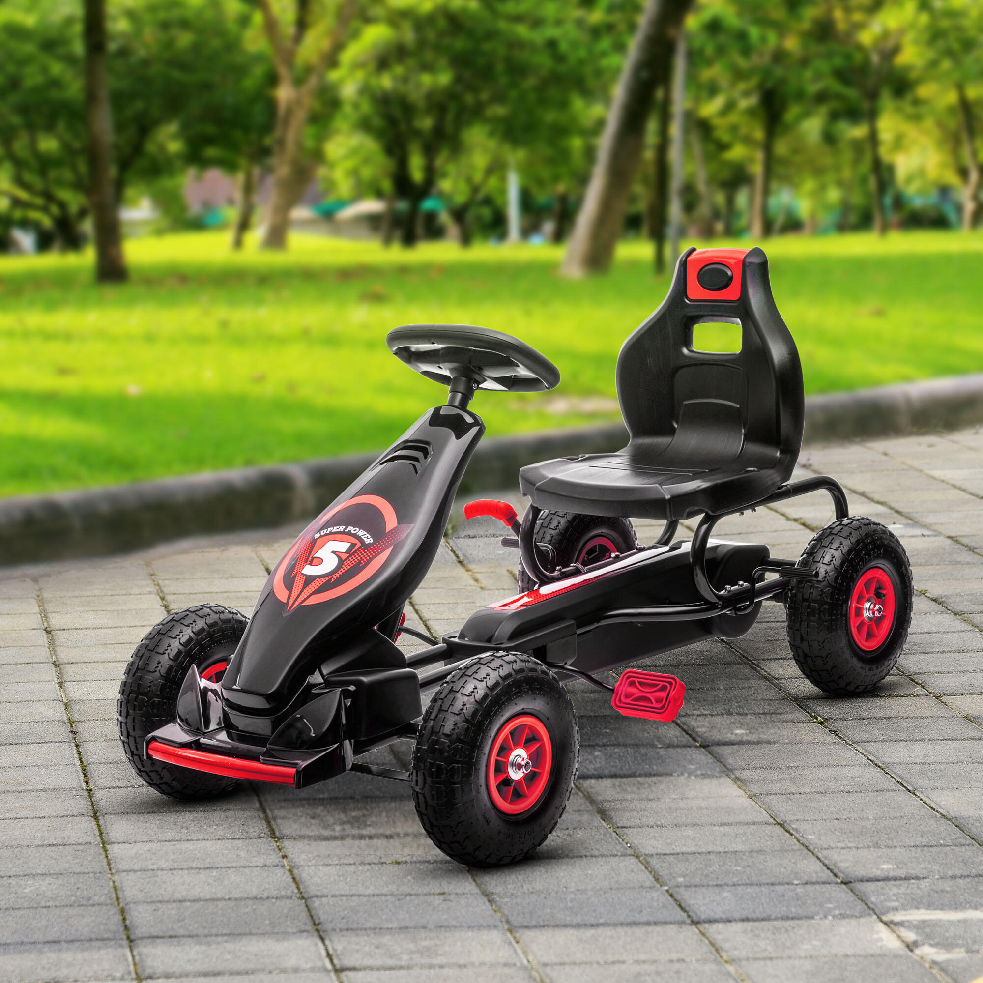 Kart a pedal 121x58x61cm vermelho HOMCOM 2/7