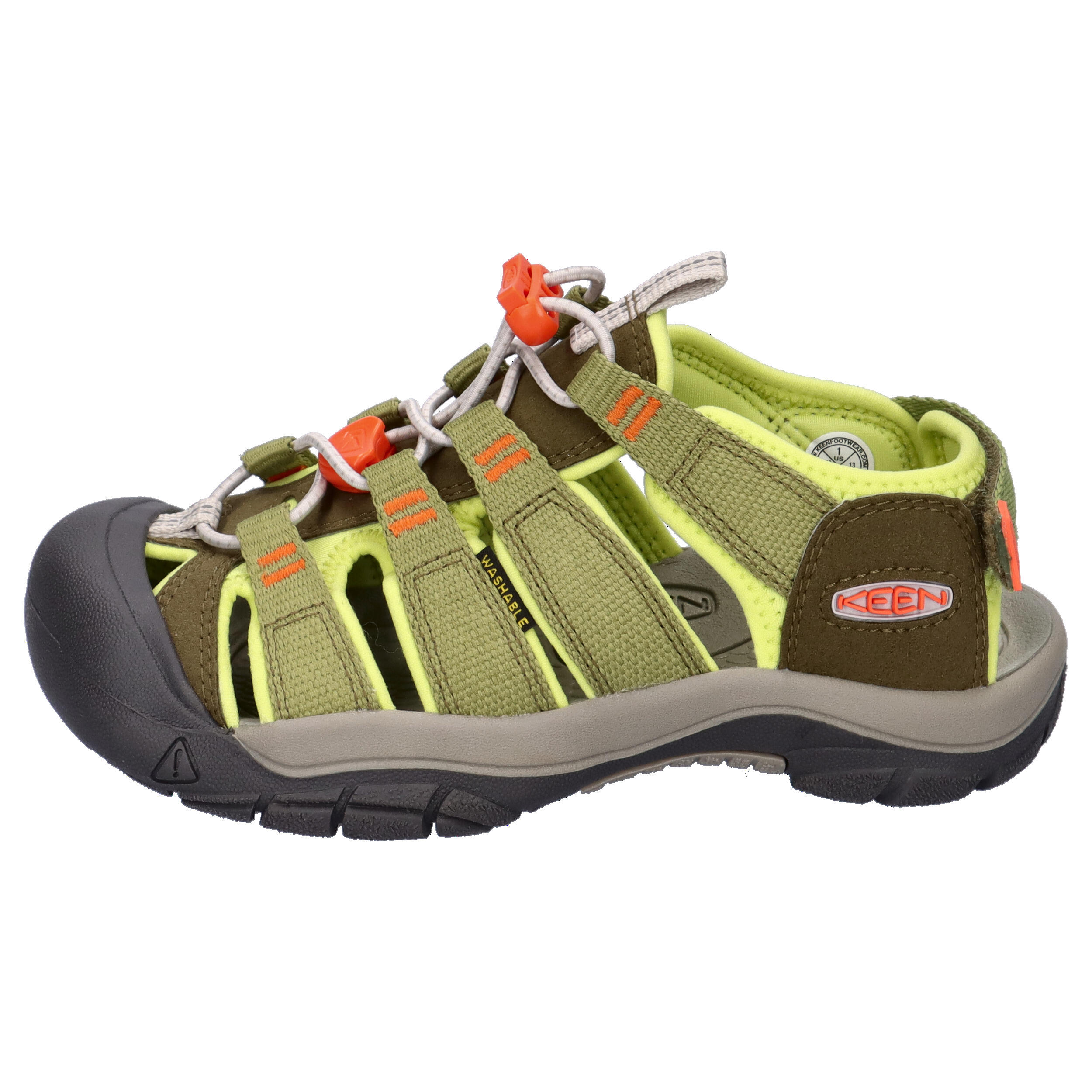 Scarpe Keen Jr Newport Boundless oliva scuro/scarlatto Ibis verde da bambino 2/7