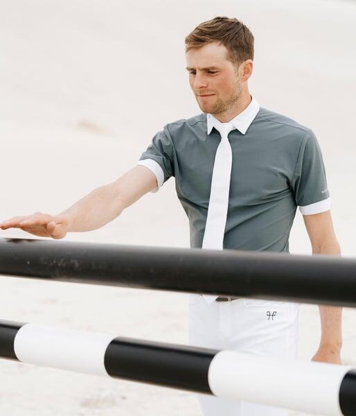 Chemise de concours manches longues équitation homme Aerolight 3/4