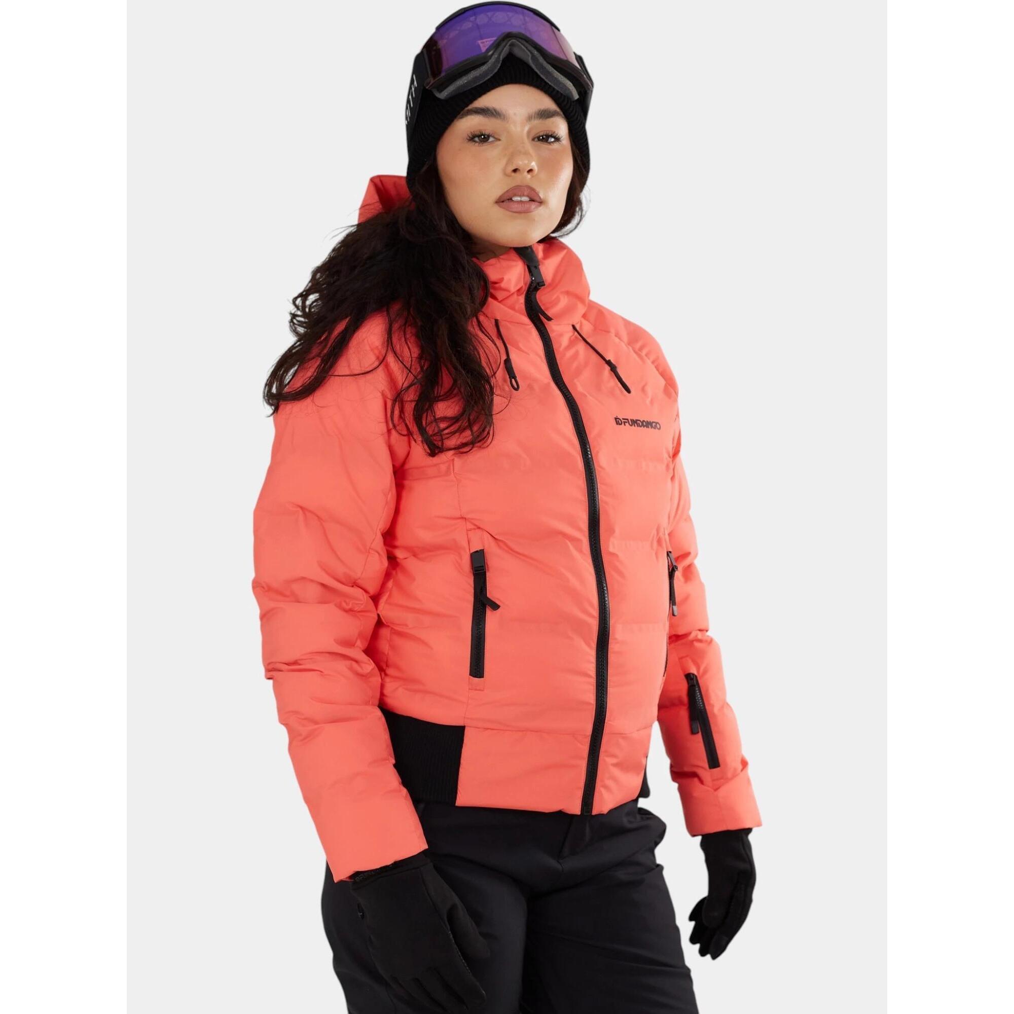 Fundango - Veste De Ski Matelassée Femme Zina - Doudoune Synthétique - Rose - Decathlon