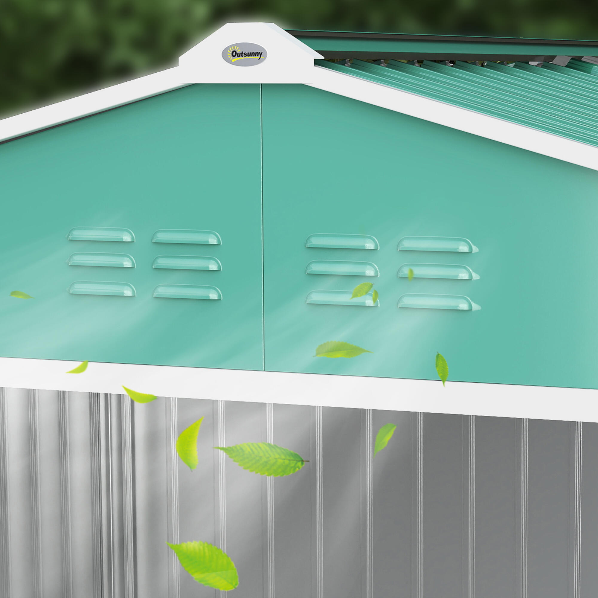 Abrigo 277x195x192cm verde Outsunny 5/7